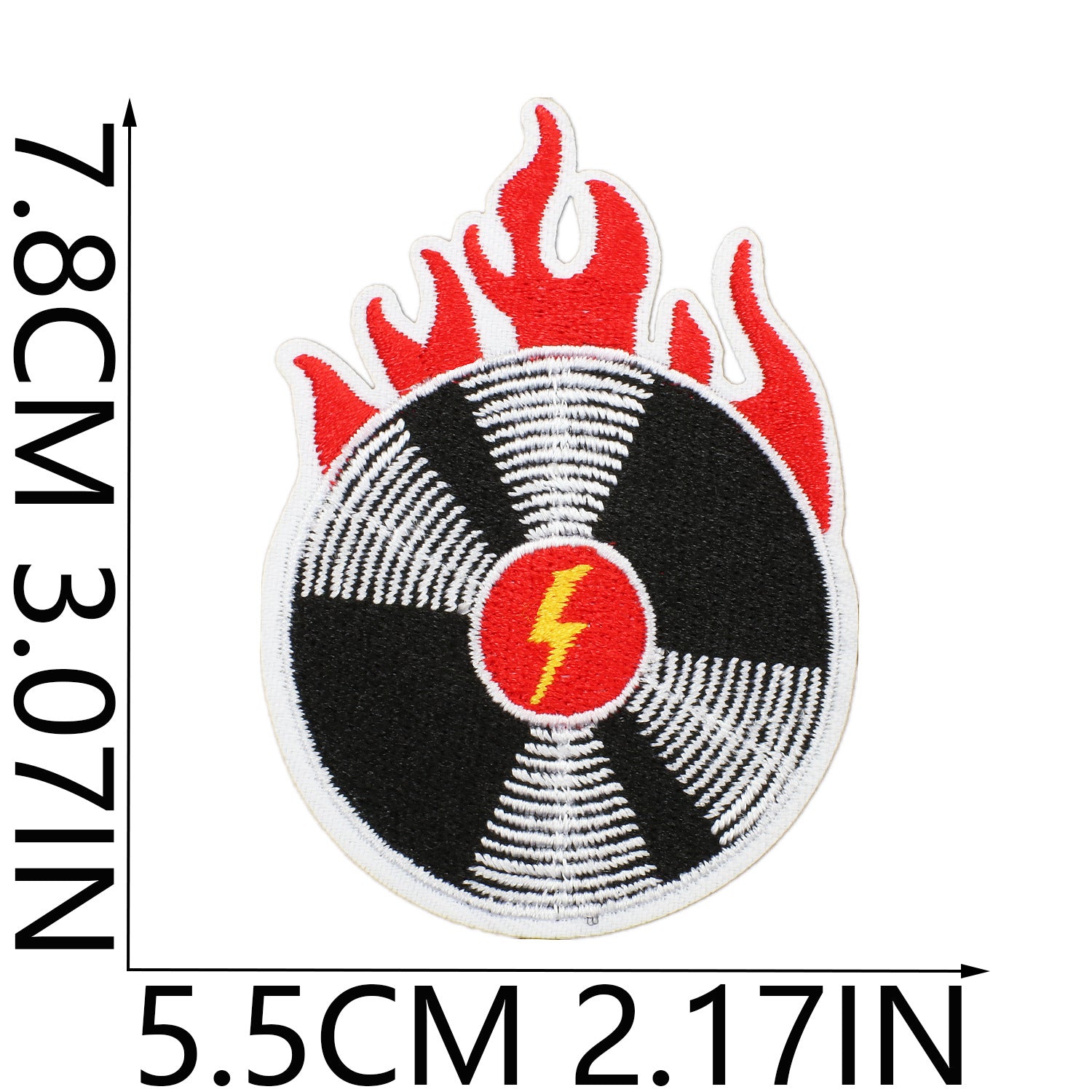 Wholesale Music skull embroidery patch guitar note patch